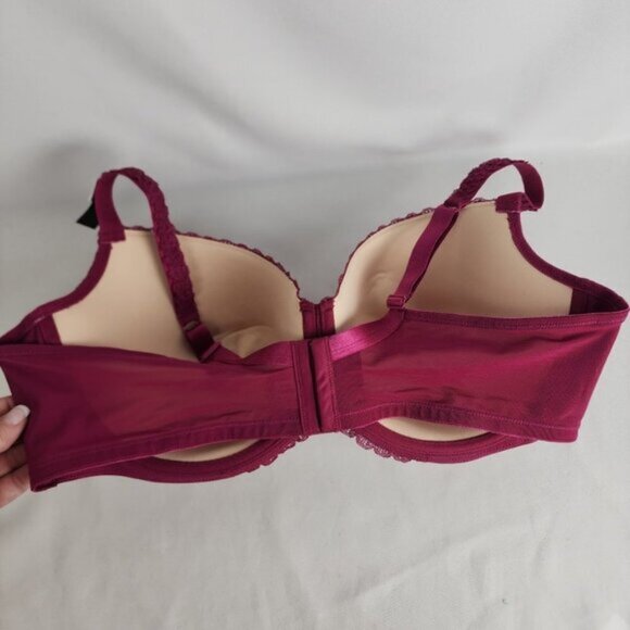 Deesse Burgundy Lace Bra Size 44DDD - Picture 5 of 6